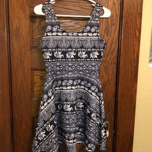 Navy Elephant Dress